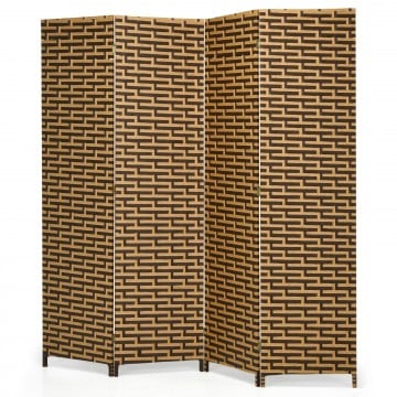 4 Panel Folding Privacy Partition Room Divider with Rustproof Hinge