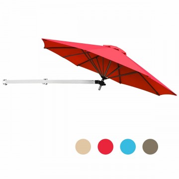 8 Feet Wall Mounted Patio Umbrella with Adjustable Pole