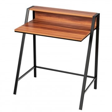 2 Tier Small Computer Desk with Sturdy Frame for Small Place
