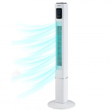 Portable 48 Inch Oscillating Standing Bladeless Tower Fans with 3 Speeds Remote Control