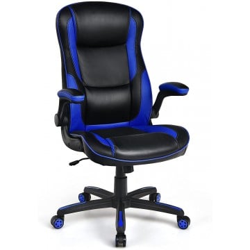 Racing Style Office Chair with PVC and PU Leather Seat