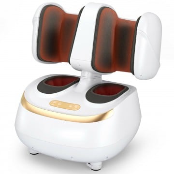 2-in-1 Foot and Calf Massager with Heat Function