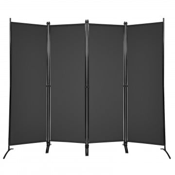 5.6 Feet 4 Panel Room Divider with Steel Frame