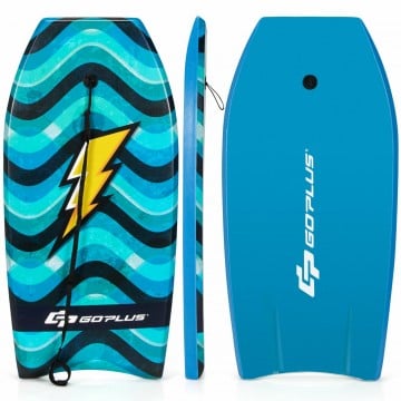 Lightweight Bodyboard with Wrist Leash for Kids and Adults
