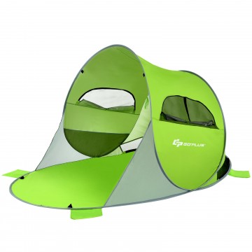 Pop Up Beach Tent Anti-UV UPF 50+ Portable Sun Shelter for 3-4 Person