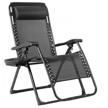 Oversize Lounge Chair with Cup Holder of Heavy Duty for outdoor
