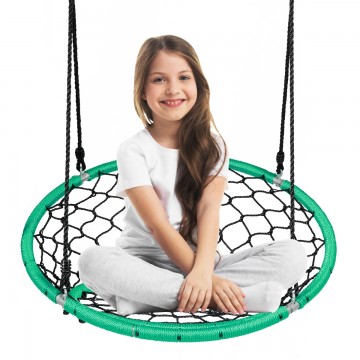Costway Spider Web Chair Swing W/ Adjustable Hanging Ropes Kids Play  Equipment