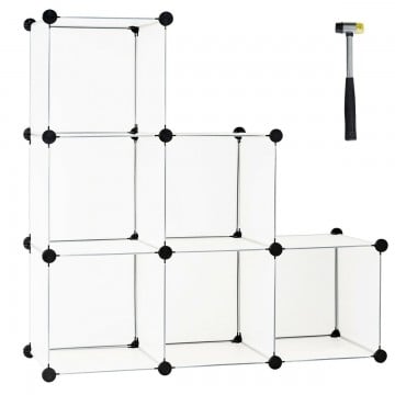 6 Cubes Storage Organizer with Rustproof Steel Frame for Indoor Use