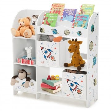 Wooden Children Storage Cabinet with Storage Bins