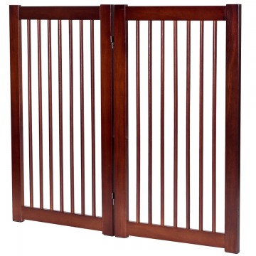 36-inch Configurable Folding Wood Pet Dog Safety Fence with Gate