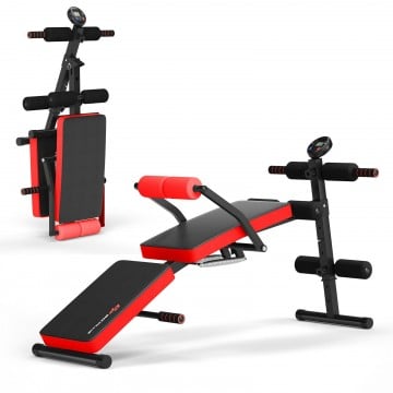 Adjustable Sit Up Bench with LCD Monitor