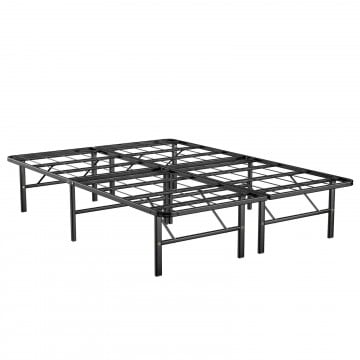 Twin/Full/Queen Size Foldable Metal Platform Bed with Tool-Free Assembly