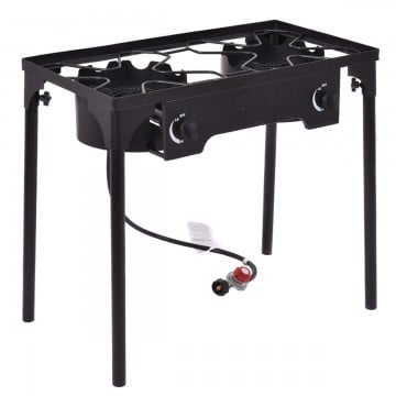 150,000 BTU Double Burner Outdoor Stove BBQ Grill