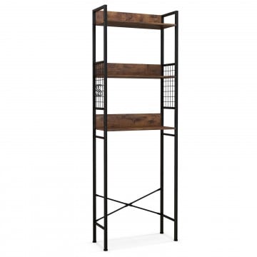 3-Tier Over-the-Toilet Storage Rack with 3 Hooks