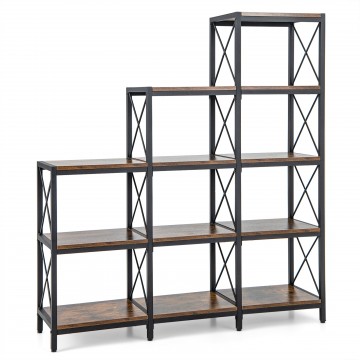 9 Cubes Bookcase with Carbon Steel Frame for Home Office