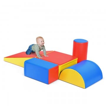 5-Piece Kids Crawl and Climb Foam Play Set for Preschoolers