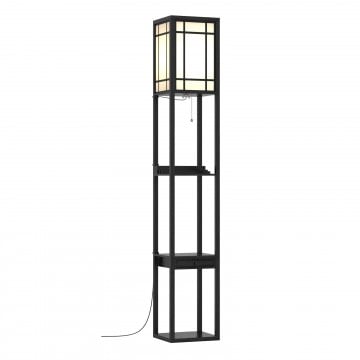 Modern Floor Lamp with Shelves and Drawer