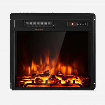 18 Inch 1500W Electric Fireplace Freestanding and Recessed Heater