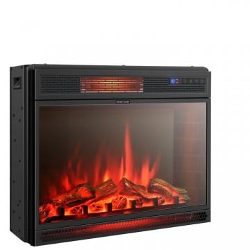 28 Inch Electric Freestanding and Recessed Fireplace with Remote