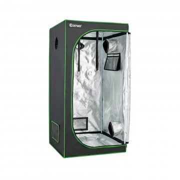 32 x 32 x 63 Inch Mylar Hydroponic Grow Tent with Observation Window and Floor Tray