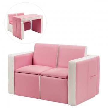 Multi-functional Kids Play Sofa and Table Chair Set