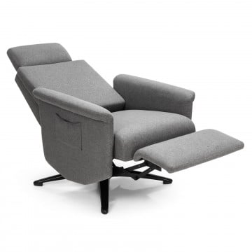 Swivel Massage Recliner Single Sofa with Adjustable Headrest
