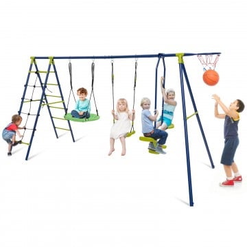 6-in-1 with Climbing Net and Ladder