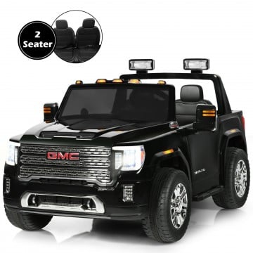 12V 2-Seater Licensed GMC Kids Ride On RC Electric Car with Storage Box
