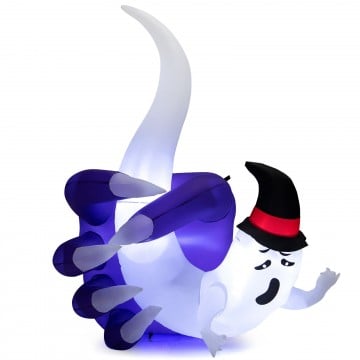 6 Feet Halloween Inflatable Hand Hold the Ghost with Built-in LED and Air Blower