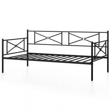 Metal Daybed Twin Bed Frame Stable Steel Slats Sofa Bed