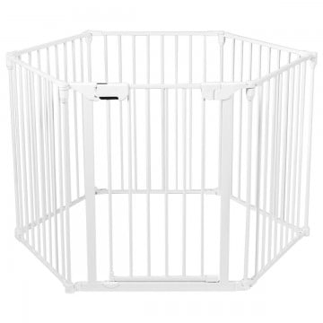 6 Panel Wall-mount Adjustable Baby Safe Metal  Fence Barrier