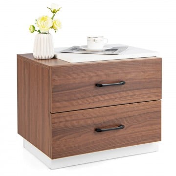 Modern Nightstand with 2 Drawers for Bedroom Living Room