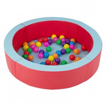 Large Round Foam Ball Pit with PU Surface and 50 Balls