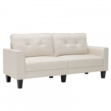 79.5 Inch Fabric Loveseat Sofa with 2 Removable Back Cushions