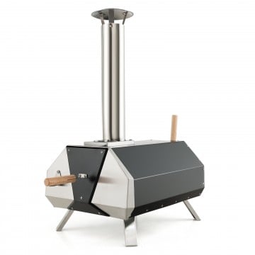 Outdoor Pizza Oven with Pizza Stone and Foldable Legs for Camping