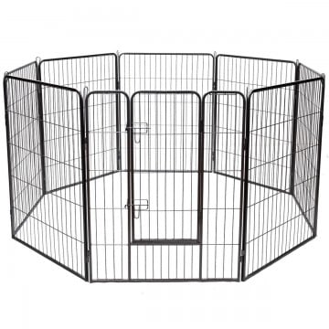8 Metal Panel Heavy Duty Pet Playpen Dog Fence with Door