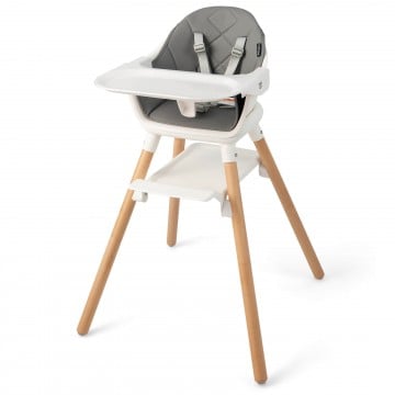 6 in 1 Convertible Highchair with Safety Harness and Removable Tray