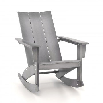 Adirondack Rocking Chair with Curved Back for Balcony