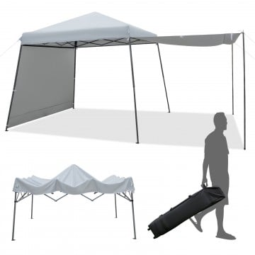 Patio 10x10FT Instant Pop-up Canopy Folding Tent with Sidewalls and Awnings Outdoor
