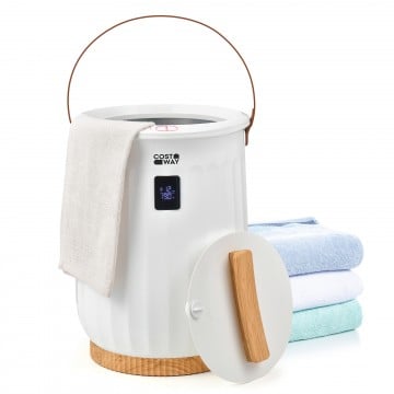 Luxury Bucket Towel Warmer with 4 Timer Settings and Portable Handle