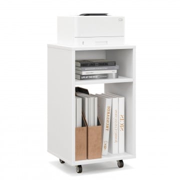 Mobile File Cabinet Wooden Printer Stand for Home Office