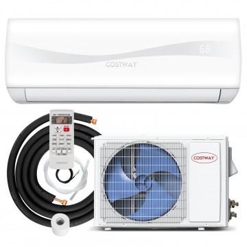9000 BTU 17 SEER2 208-230V Ductless Mini Split Air Conditioner and Heater