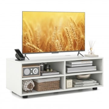 TV Console Table with Adjustable Shelves and Cable Management Hole for TV up to 40"