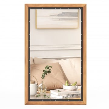 22 x 36 Inch Rectangular Frame Decor Wall Mounted Mirror with Back Board