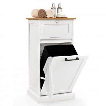 Freestanding Tilt Out Laundry Cabinet with Basket