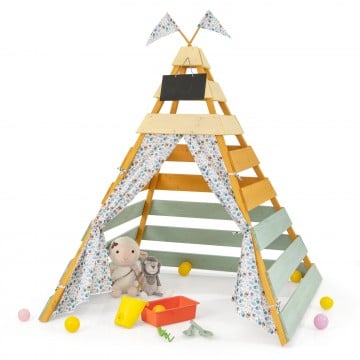 Triangle Wooden Teepee Tent for Indoor & Outdoor