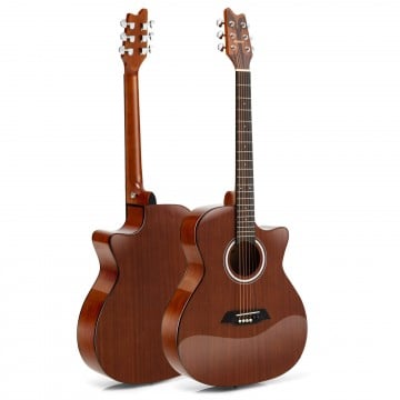 41 Inch Full Size Acoustic Guitar with Sapele Body Strap Picks