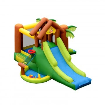 Kids Inflatable Jungle Bounce House Castle with 735W Blower