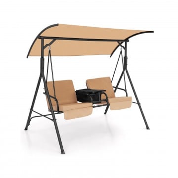 Porch Swing Chair with Adjustable Canopy