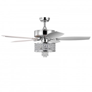 50 Inch Electric Crystal Ceiling Fan with Light Adjustable Speed Remote Control